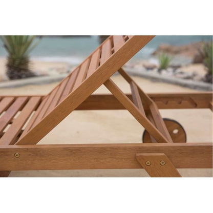 FINLANDK RAUHA FSC eucalyptus ligstoel 195 x 71x 33 cm AUCUNE