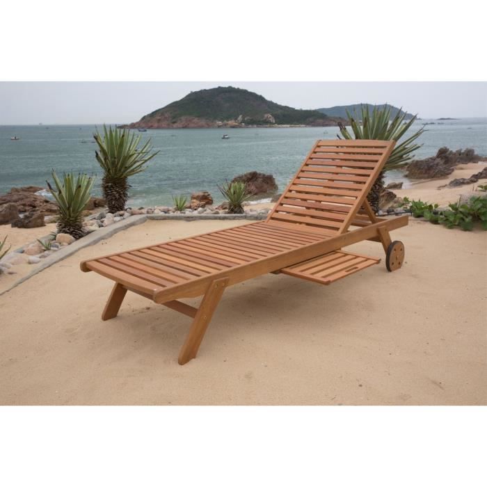 FINLANDK RAUHA FSC eucalyptus ligstoel 195 x 71x 33 cm AUCUNE