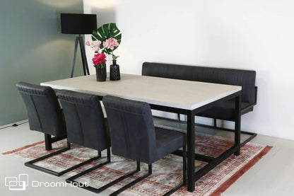 Eetkamerbank Tower Living Ferro antraciet 155 cm