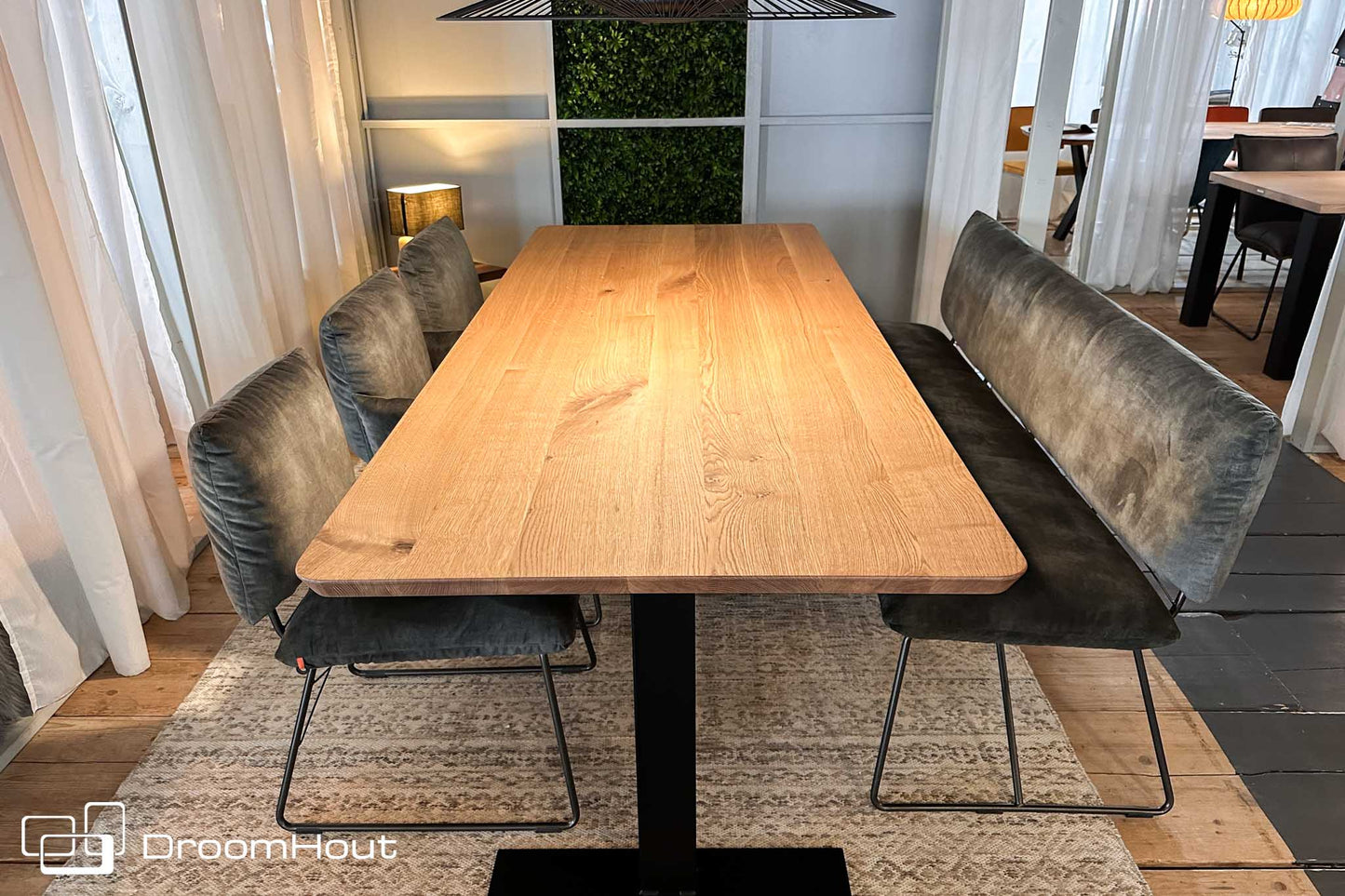 Eetkamertafel T Frame by DroomHout - 240 cm x 100 cm - showroommodel