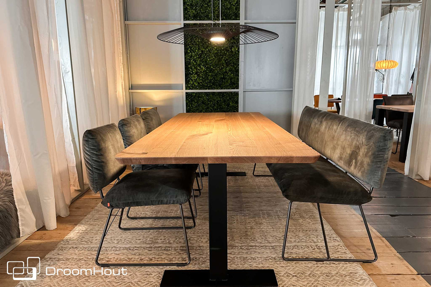 Eetkamertafel T Frame by DroomHout - 240 cm x 100 cm - showroommodel