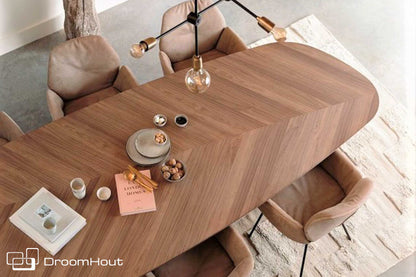 Eettafel Dolmen Oval - 100 x 240cm - walnoot