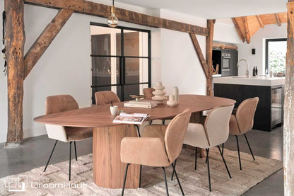 Eettafel Dolmen Oval - 100 x 240cm - walnoot