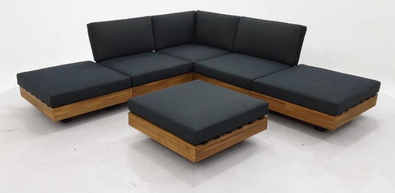 Los Angeles Lounge Corner Piece 984 - Steel Black