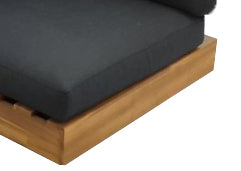 Los Angeles Lounge Corner Piece 984 - Steel Black