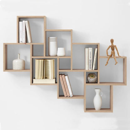 FMD LAURIO 3 wandplank - Eiken decor - L94,5 x H120,8 x D15,7 cm - - Furniture > Shelving > Wall Shelves & Ledges > Modular Wall Shelves & Ledges