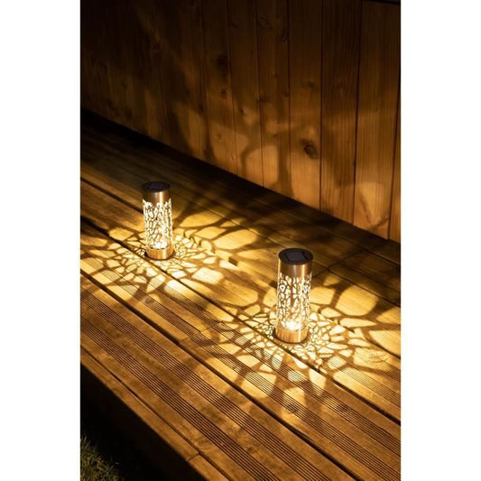 GALIX G4445 stainless steel solar garden light - To install or plant - H28cm - Warm white