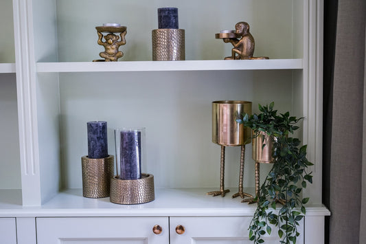 Bazar Bizar De Krokodil Kaarsenhouder met Glas - Messing - M - Home & Garden > Decor > Home Fragrances > Candles