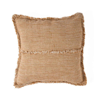 De Sahara kussenhoes met franje - naturel bruin - 50x50