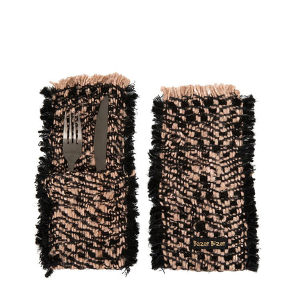 Bazar Bizar De Oh My Gee Bestekhouder - Zwart Koper - Set van 4 - Home & Garden > Household Supplies > Storage & Organization > Flatware Chests