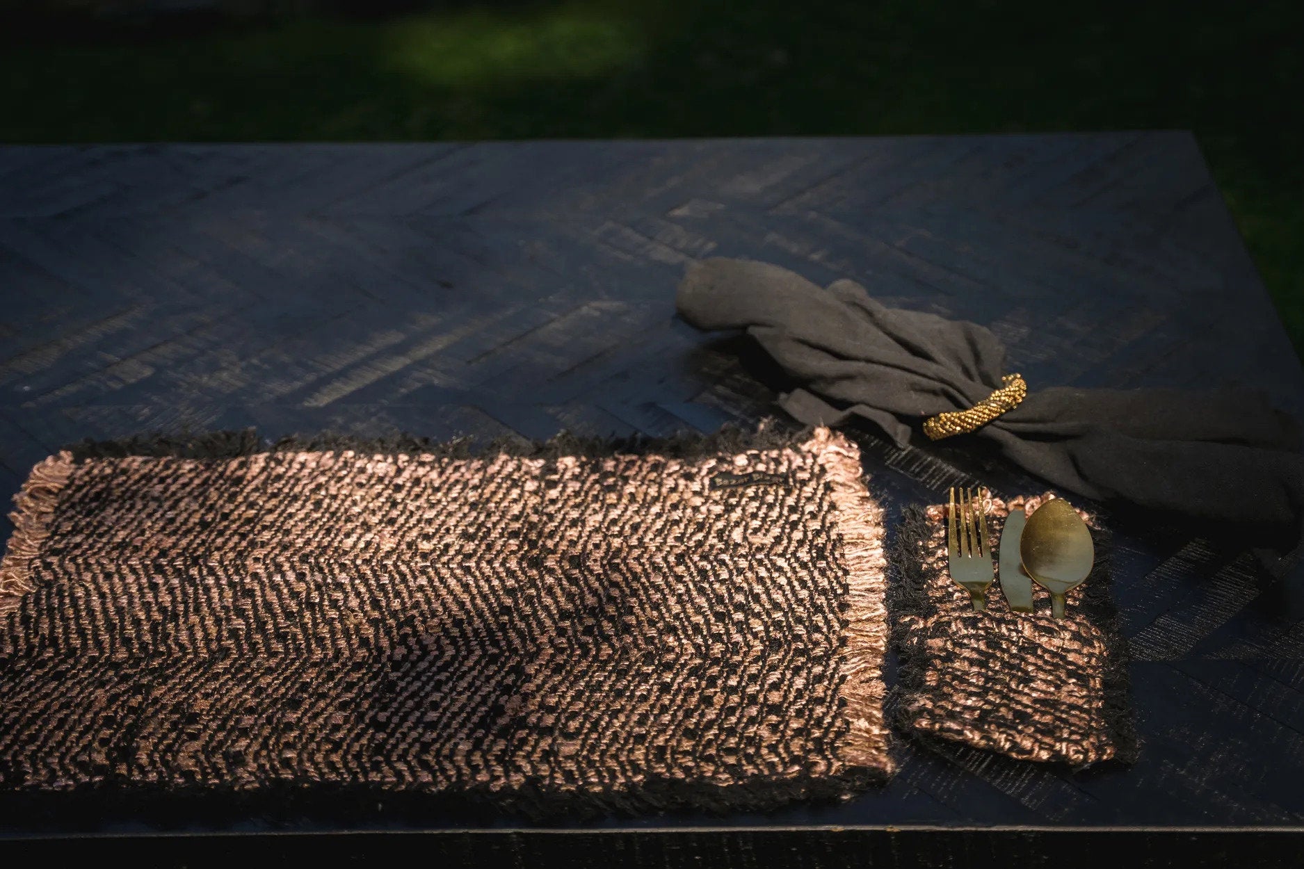 Bazar Bizar De Oh My Gee Bestekhouder - Zwart Koper - Set van 4 - Home & Garden > Household Supplies > Storage & Organization > Flatware Chests