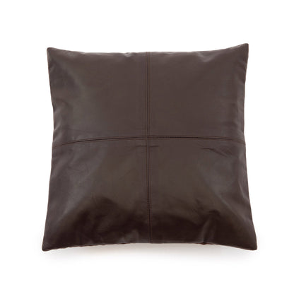 Bazar Bizar De Vier Panelen Leren Kussenhoes - Choco - 40x40 - Home & Garden > Decor > Throw Pillows