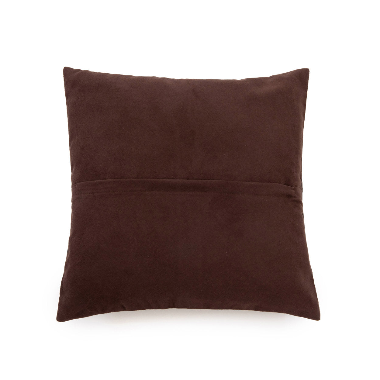 Bazar Bizar De Vier Panelen Leren Kussenhoes - Choco - 40x40 - Home & Garden > Decor > Throw Pillows