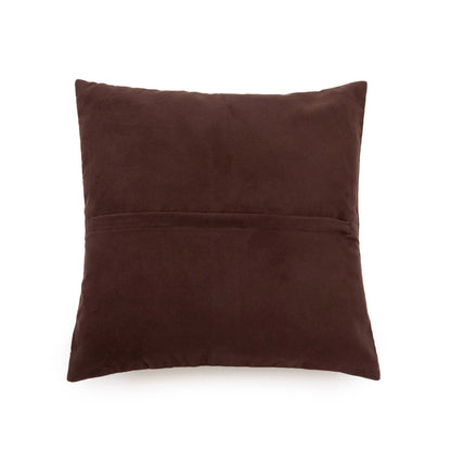 Bazar Bizar De Vier Panelen Leren Kussenhoes - Choco - 40x40 - Home & Garden > Decor > Throw Pillows