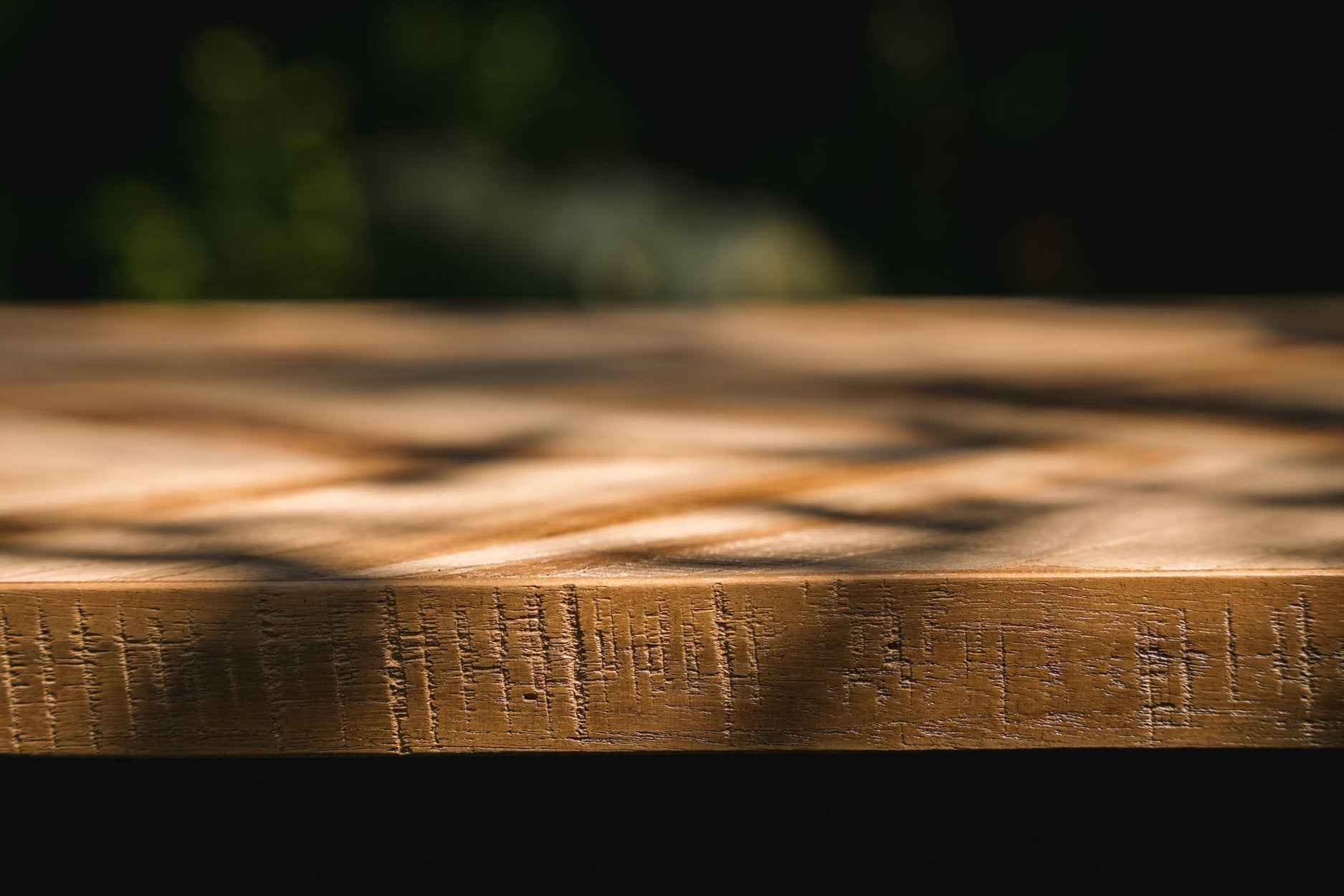 De visgraat consoletafel - naturel