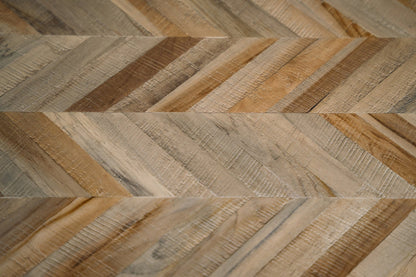 De visgraat consoletafel - naturel