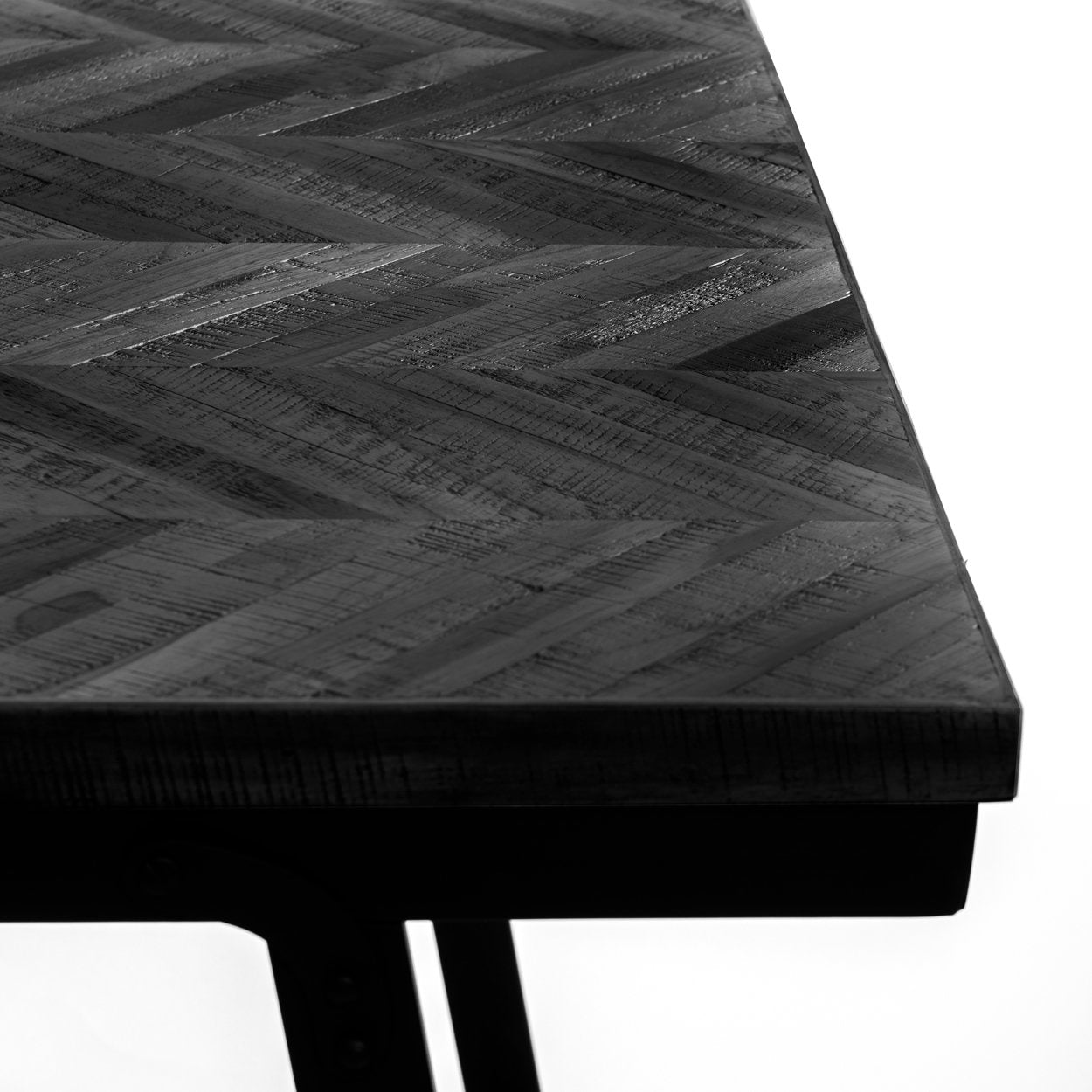 De Visgraat Hoge Tafel - Zwart - 140 cm