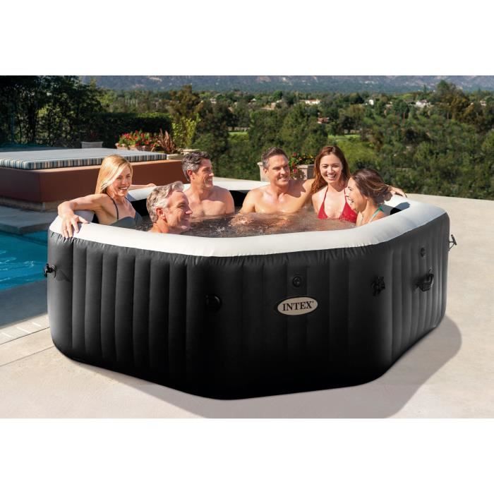 Spa - INTEX - PureSpa Carbon - 6 seats - 140 bubble diffusers - 6 massage jets