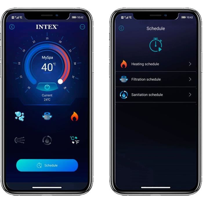 Spa - INTEX - PureSpa Carbon - 6 seats - 140 bubble diffusers - 6 massage jets