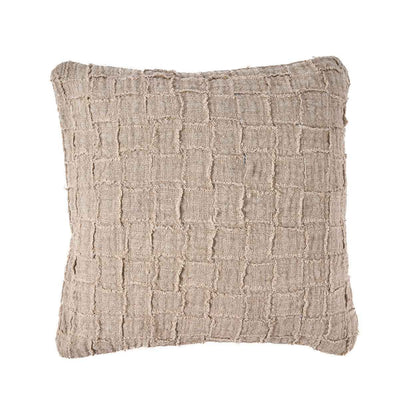 De linnen Damier kussenhoes - naturel