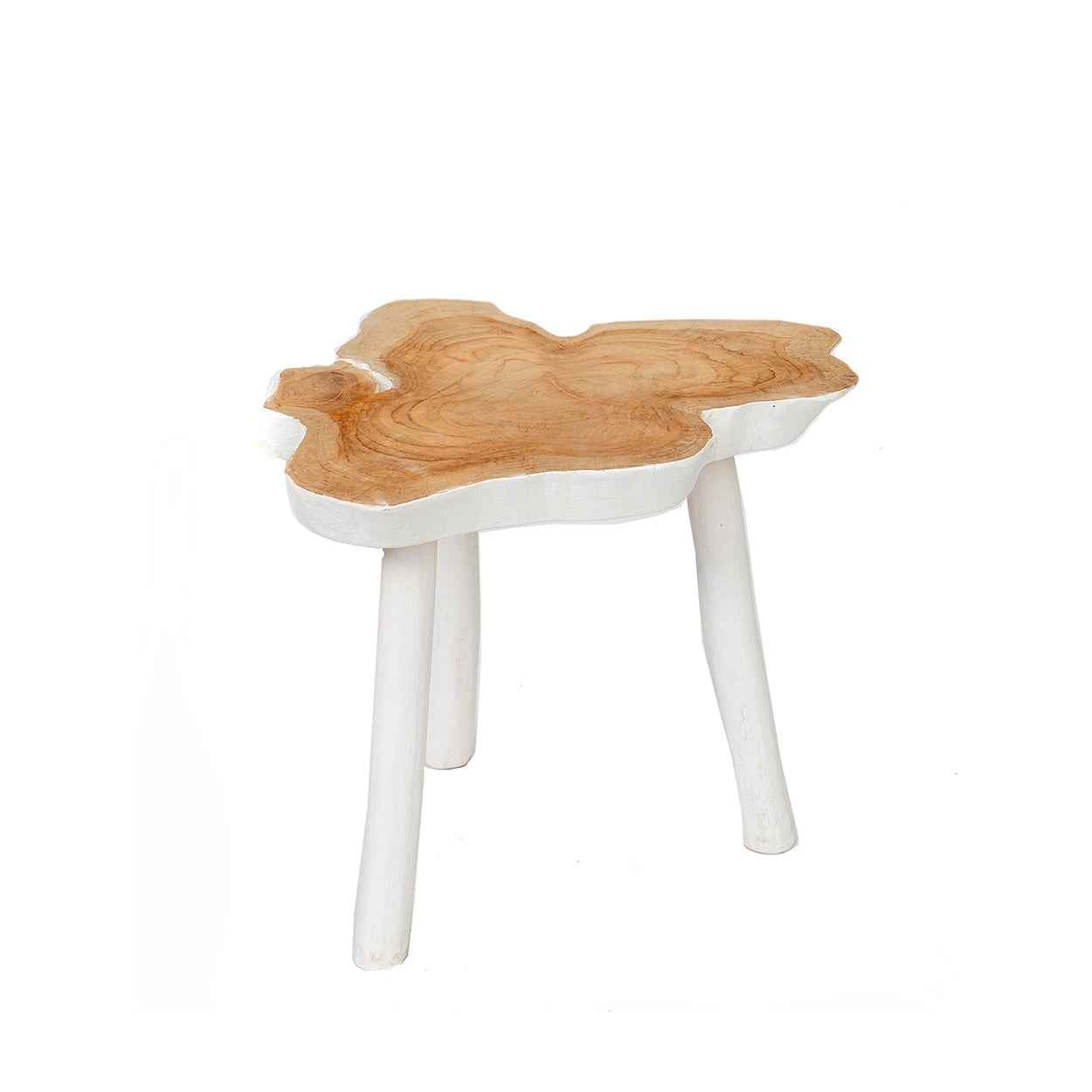 De organische bijzettafel - natuurwit