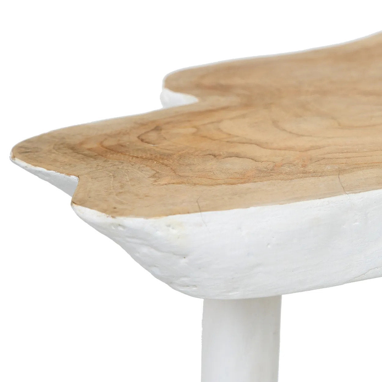 De organische bijzettafel - natuurwit
