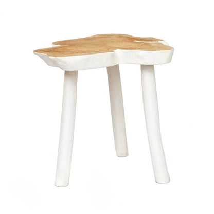 De organische bijzettafel - natuurwit