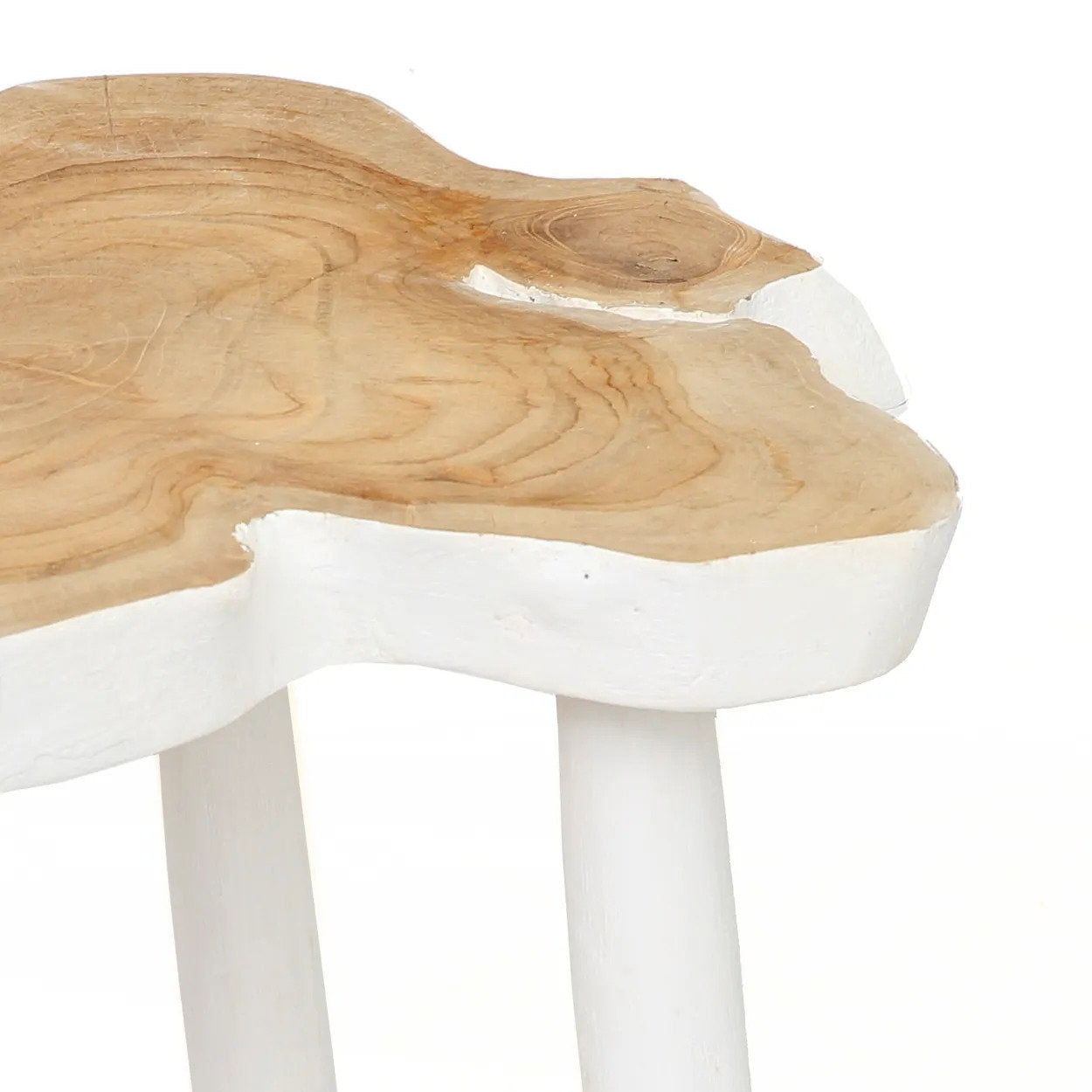 De organische bijzettafel - natuurwit