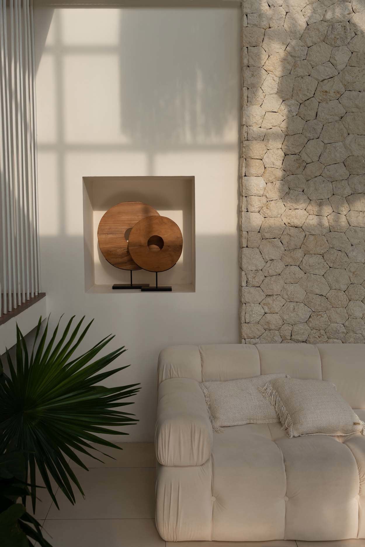 Bazar Bizar De Teak Schijf op Standaard - M - Home & Garden > Decor