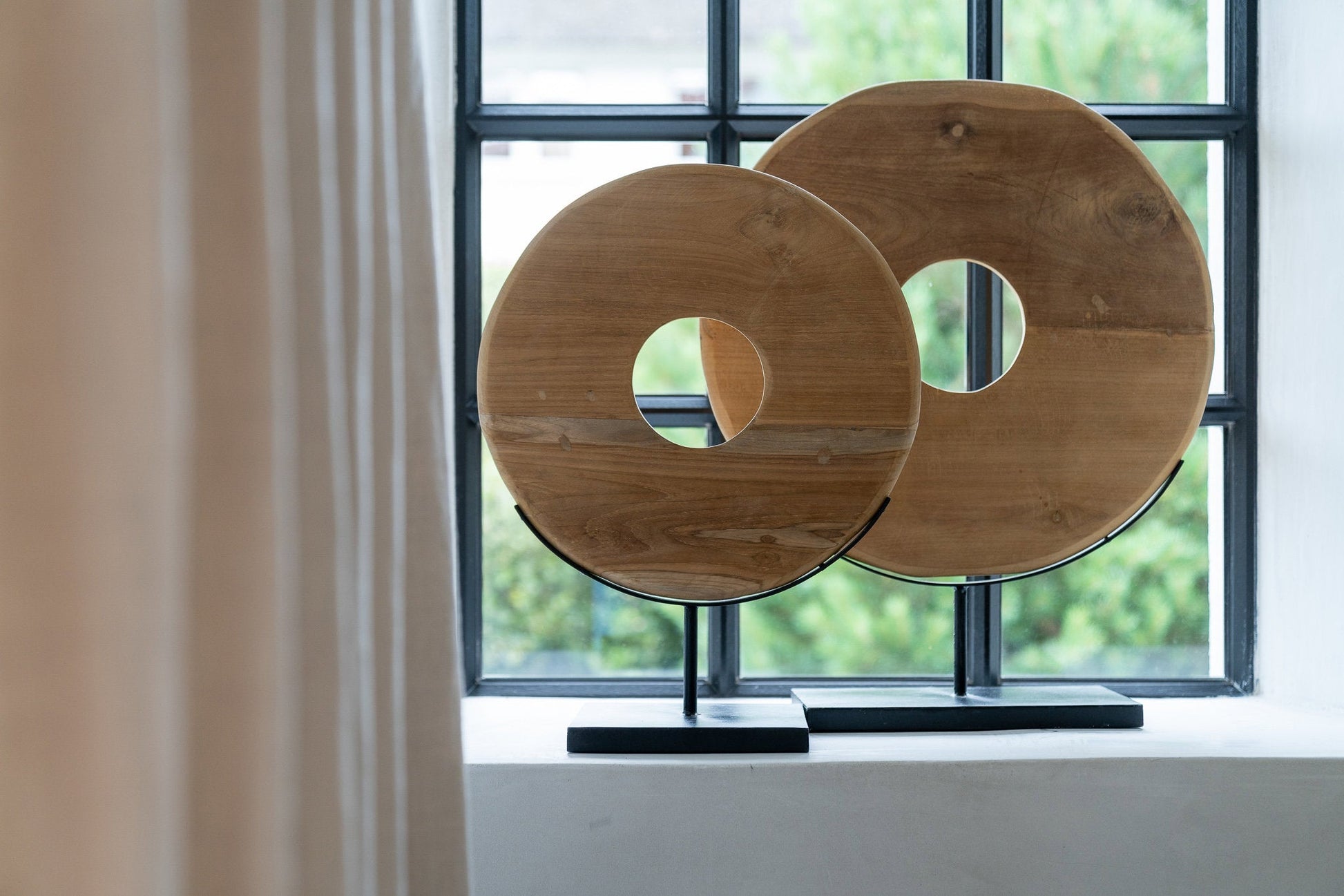 Bazar Bizar De Teak Schijf op Standaard - M - Home & Garden > Decor