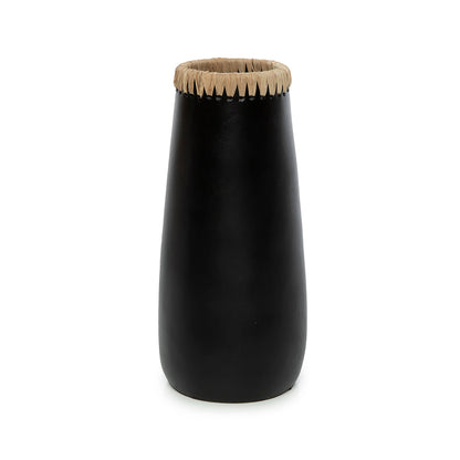 Die Cunning Vase - Schwarz Natur - L