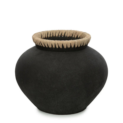 Bazar Bizar De Styly Vaas - Zwart Natuurlijk - L - Home & Garden > Decor > Vases