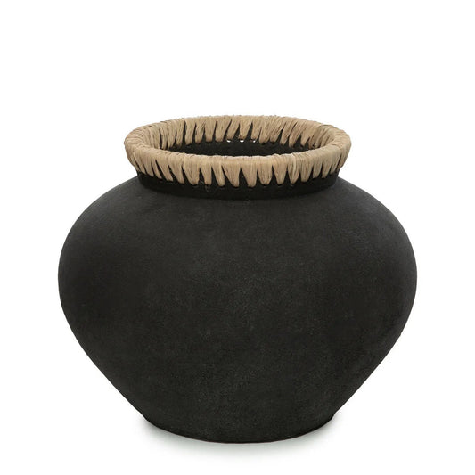Bazar Bizar De Styly Vaas - Zwart Natuurlijk - L - Home & Garden > Decor > Vases