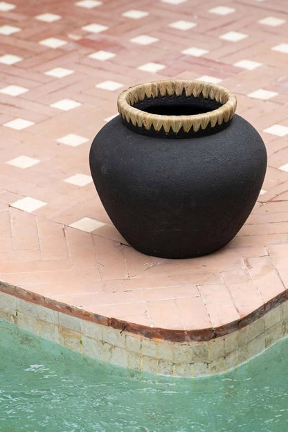 Bazar Bizar De Styly Vaas - Zwart Natuurlijk - L - Home & Garden > Decor > Vases