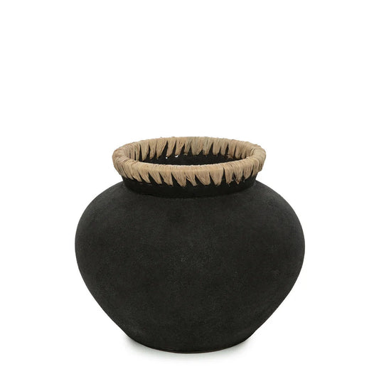 Bazar Bizar De Styly Vaas - Zwart Natuurlijk - M - Home & Garden > Decor > Vases