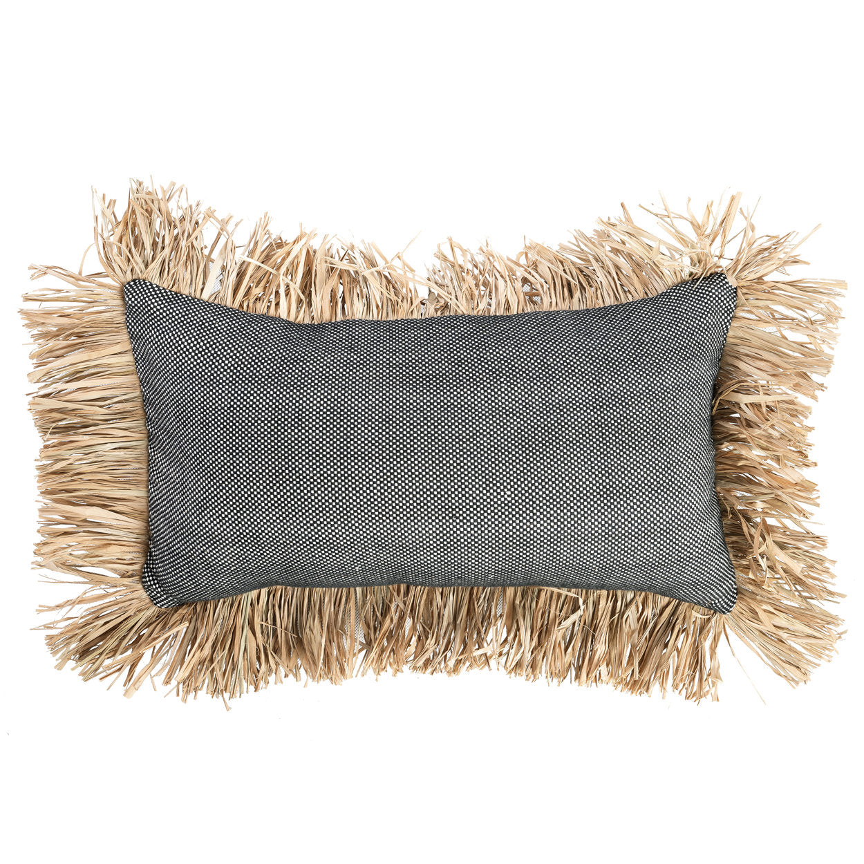 Bazar Bizar De Katoenen Bonita Kussenhoes - Natuurlijk Zwart - 30x50 - Home & Garden > Decor > Throw Pillows