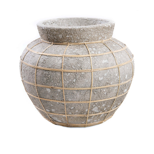 Bazar Bizar De Buikvaas - Beton Natuurlijk - L - Home & Garden > Decor > Vases