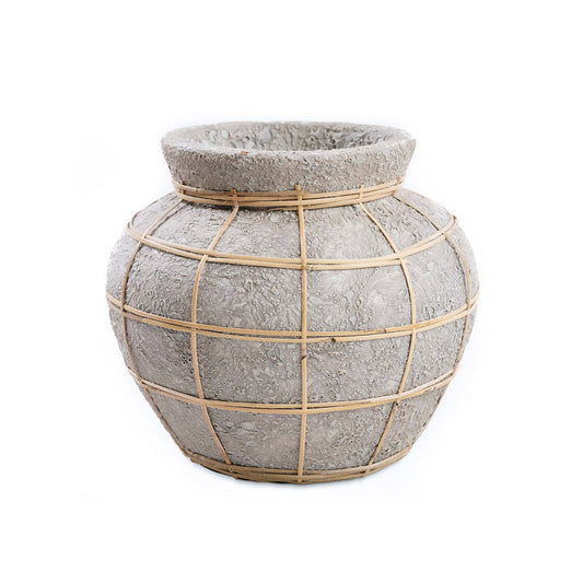 Bazar Bizar De Buikvaas - Beton Natuurlijk - M - Home & Garden > Decor > Vases
