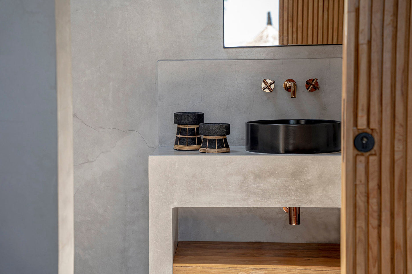 Bazar Bizar De Serene Kaarsenhouder - Zwart Natuurlijk - M - Home & Garden > Decor > Home Fragrances > Candles