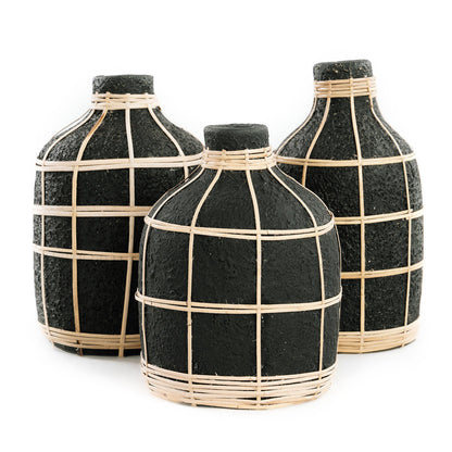 Bazar Bizar De Whoopy Vaas - Zwart Natuurlijk - M - Home & Garden > Decor > Vases