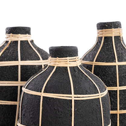 Bazar Bizar De Whoopy Vaas - Zwart Natuurlijk - M - Home & Garden > Decor > Vases