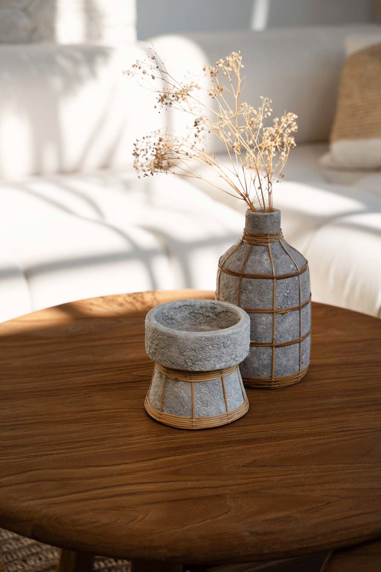 Bazar Bizar De Whoopy Vaas - Beton Natuurlijk - L - Home & Garden > Decor > Vases