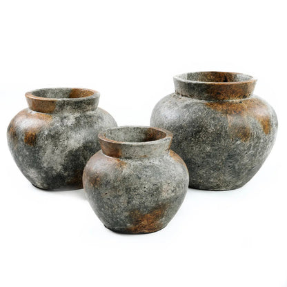 Bazar Bizar De Funky Vaas - Antiek Grijs - M - Home & Garden > Decor > Vases