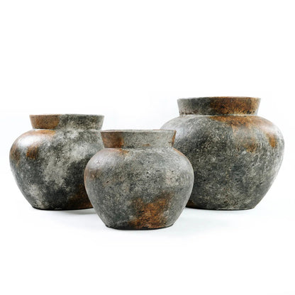 Bazar Bizar De Funky Vaas - Antiek Grijs - M - Home & Garden > Decor > Vases