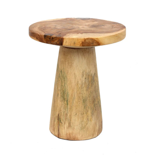 Bazar Bizar De Timber Conic Bijzettafel - Natuurlijk - 50" - Furniture > Tables