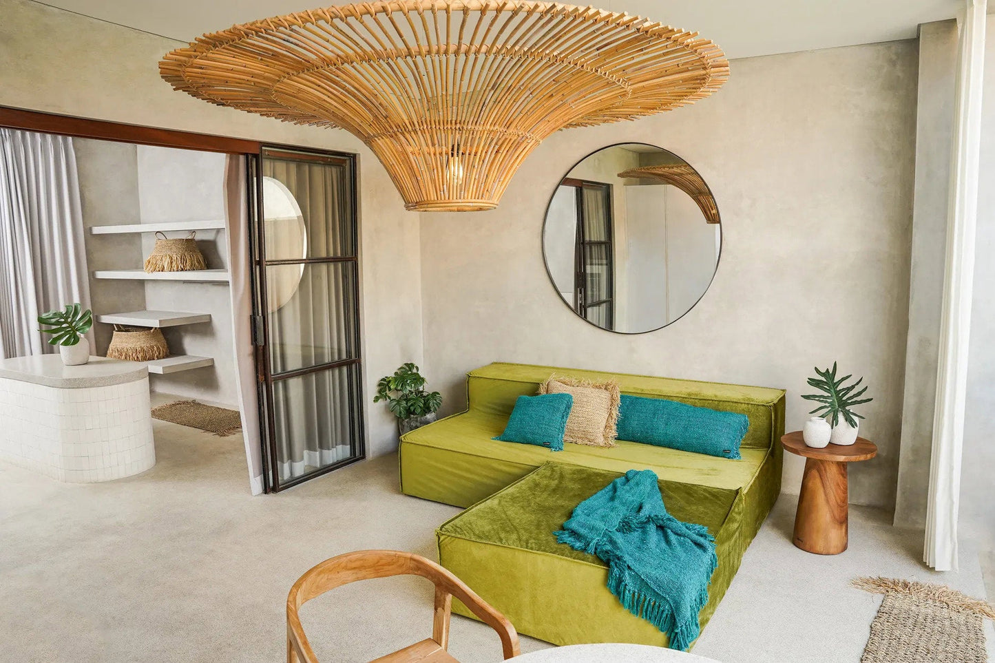 Bazar Bizar De Timber Conic Bijzettafel - Natuurlijk - 50" - Furniture > Tables