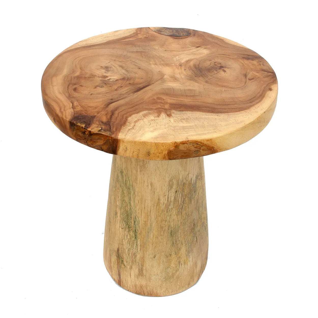 Bazar Bizar De Timber Conic Bijzettafel - Natuurlijk - 50" - Furniture > Tables