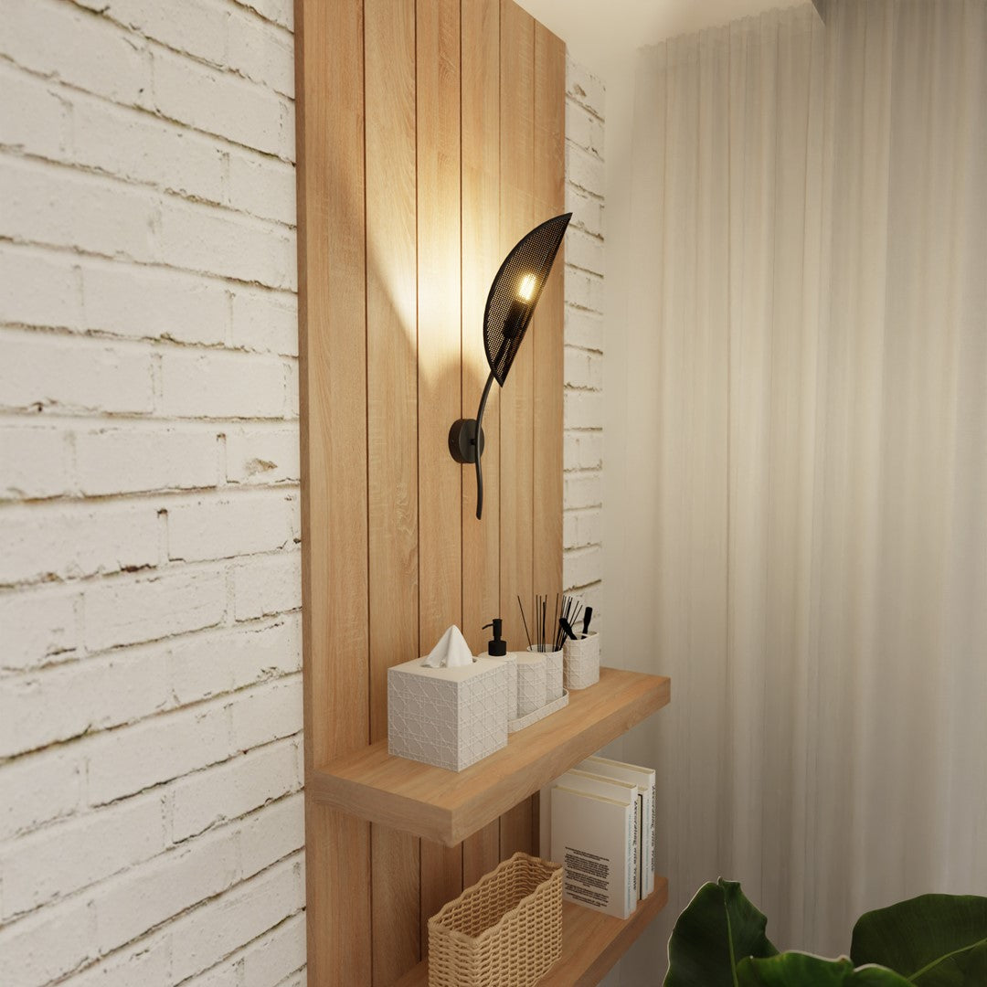 LOTUS K1 WANDLAMP ZWART/GOUD Droppery