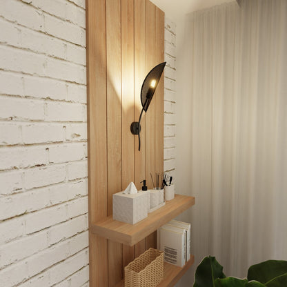 LOTUS K1 WANDLAMP ZWART/GOUD Droppery