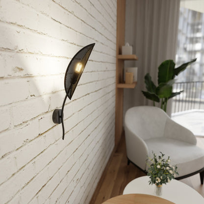 LOTUS K1 WANDLAMP ZWART/GOUD Droppery